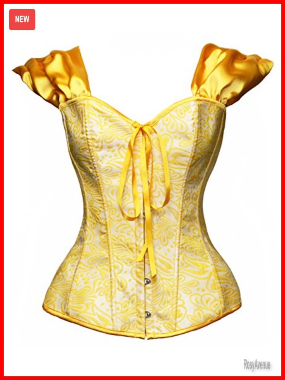 Princess Rushed Sleeve Bustier Corset Top with G-String Costume